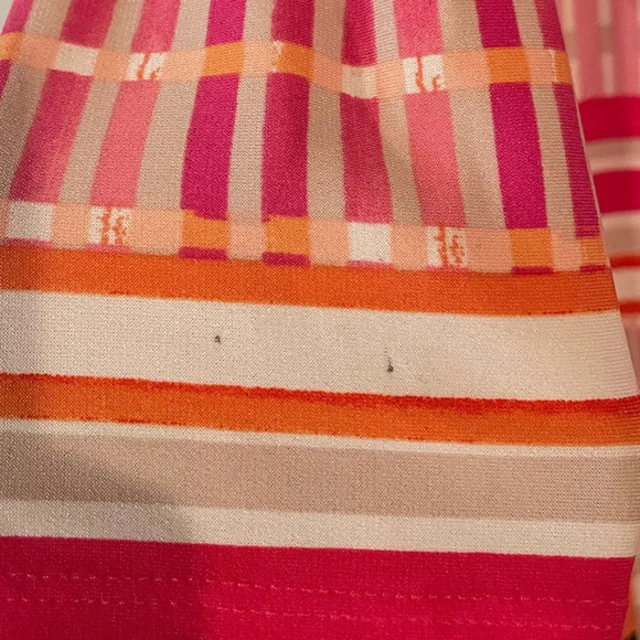 Eliza J Colorful Crosshatch 3/4 Sleeve Jersey A-line Dress minidress size 6 - Picture 4 of 11